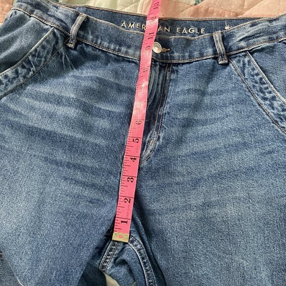American Eagle 90's Straight Cargo Jeans Womens 12 Short - Picture 7 of 10